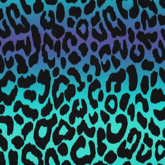 French Terry „Digitalprint Leo“ – trendiger Animal-Print mit modernem Farbverlauf