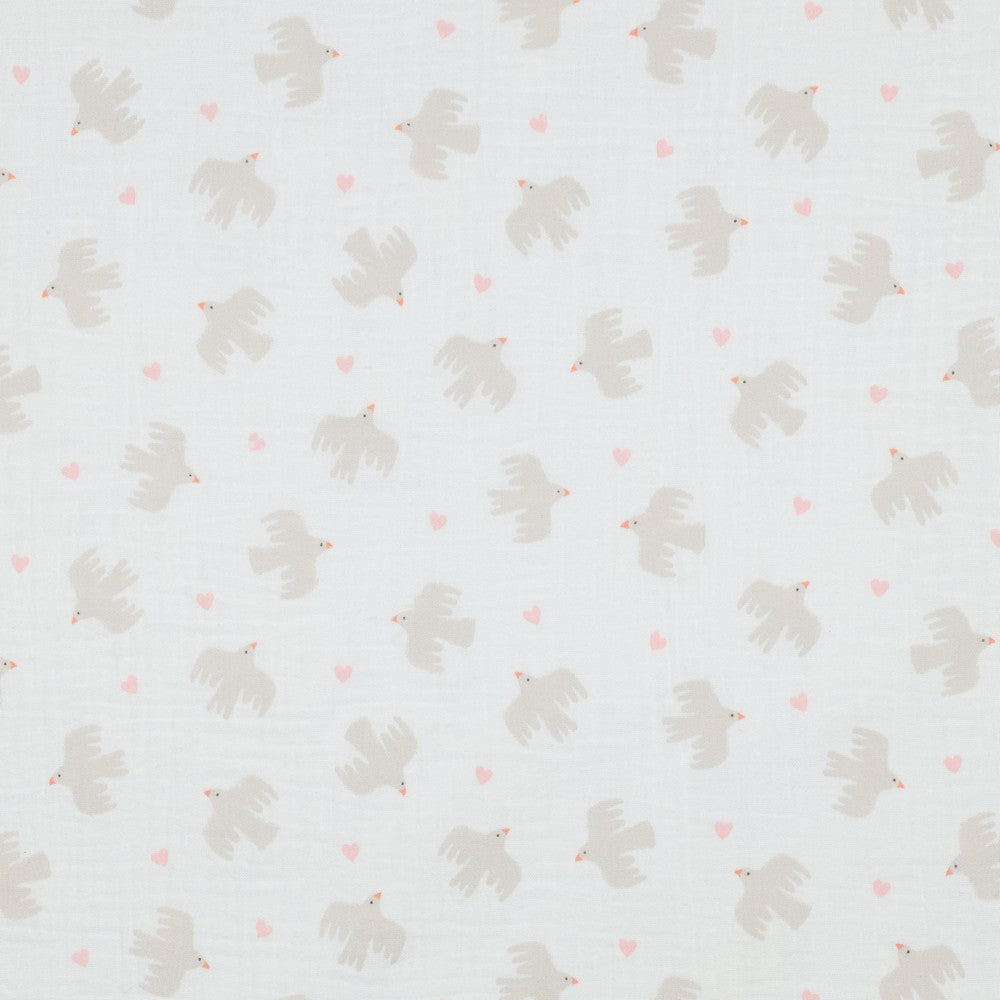 Musselin 2-Lagig GOTS "BIRDS"