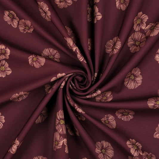 SOFTSHELL DIGITAL FLOWERS - Aubergine