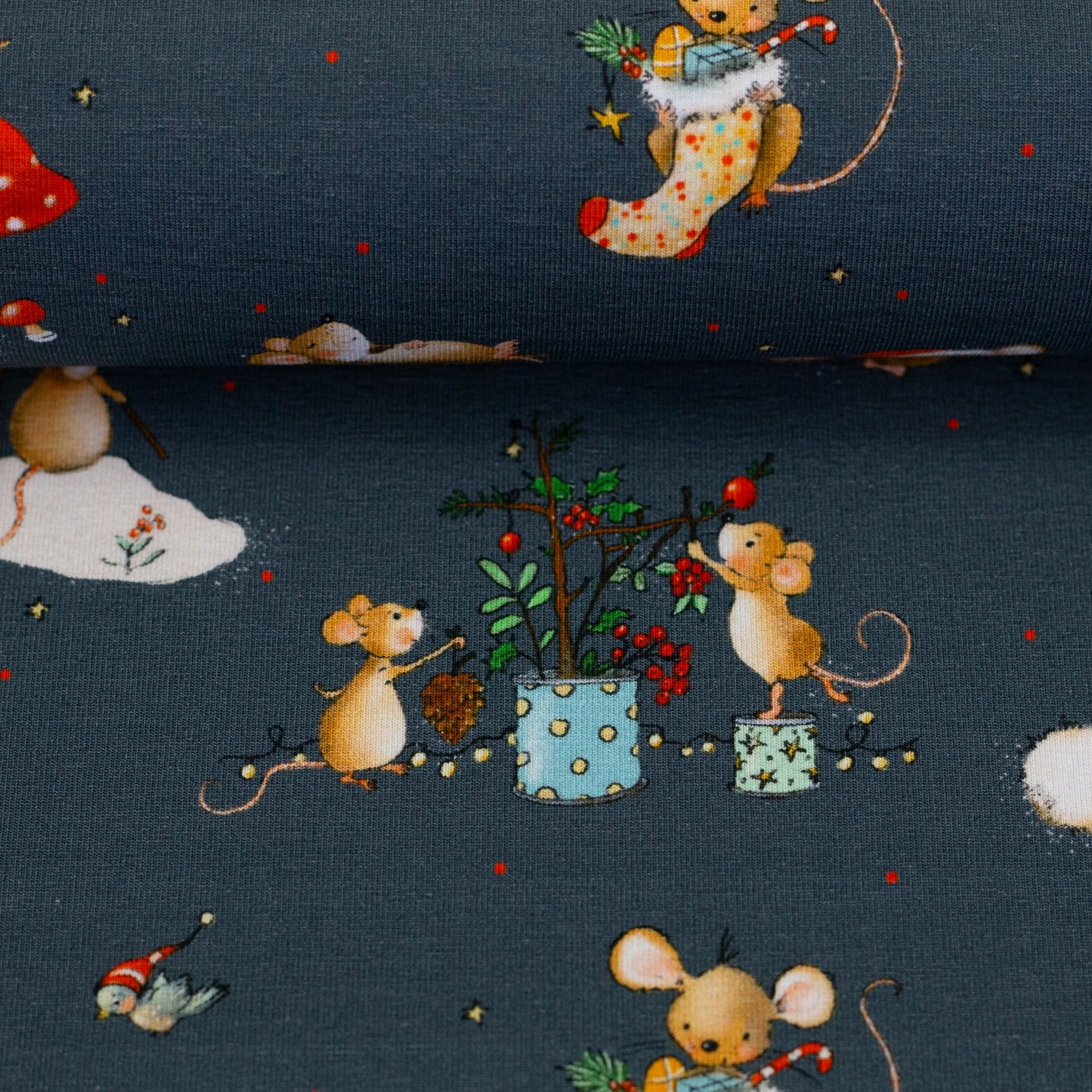 Jersey Lathi Weihnachtsmäuse – süß, verspielt, winterlich