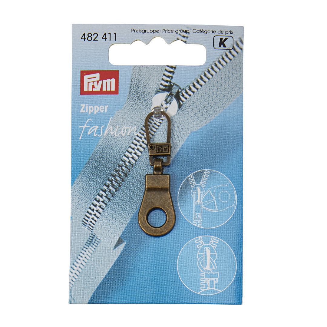 Fashion-Zipper, Öse, altmessing