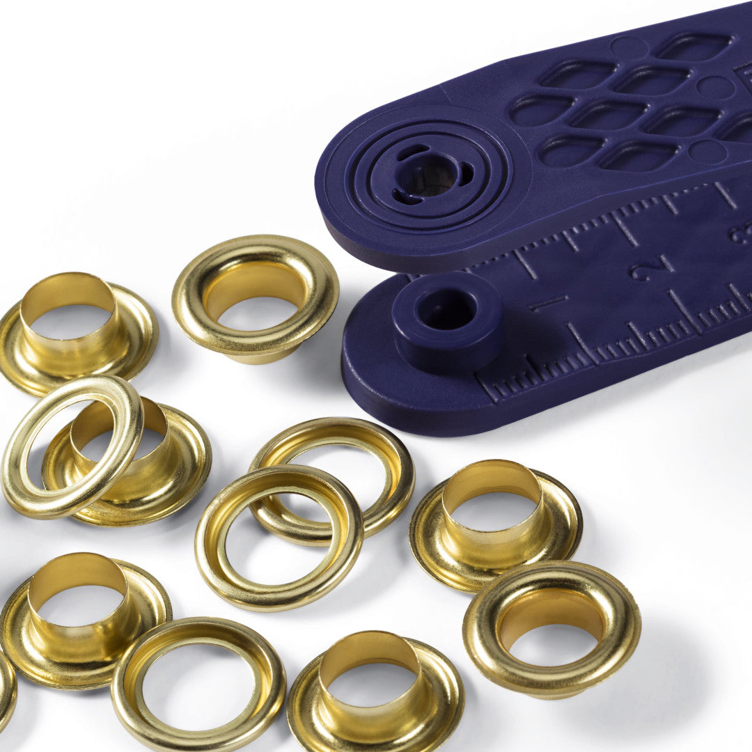 Ösen und Scheiben, 8,0mm, goldfarbig