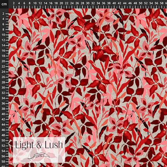 Viscose "Blätterzauber Rosé" -Light & Lush