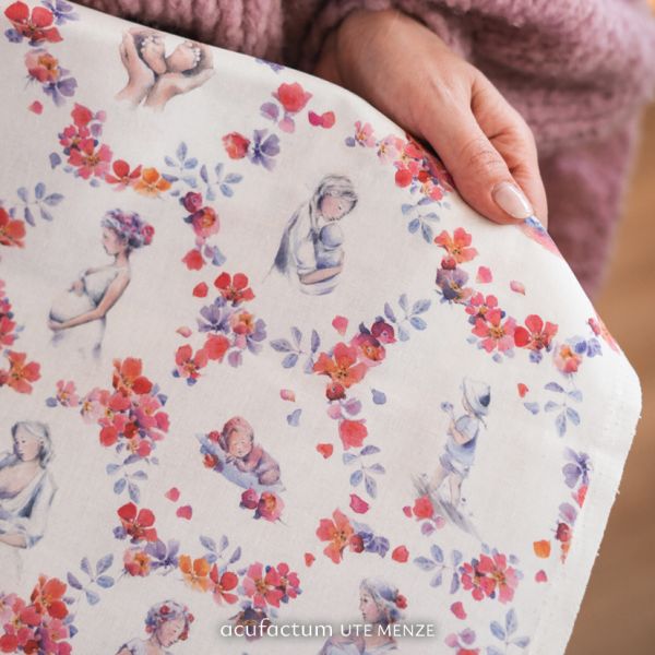 Baumwollstoff "Sei Willkommen"- acufactum