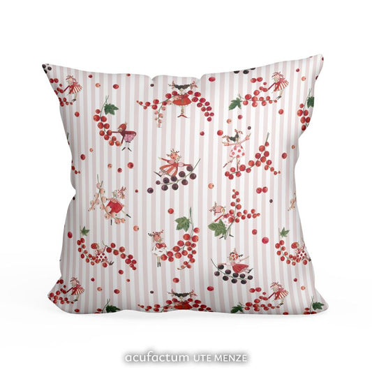 Baumwollstoff Johannisbeerentanz rosa gestreift – acufactum