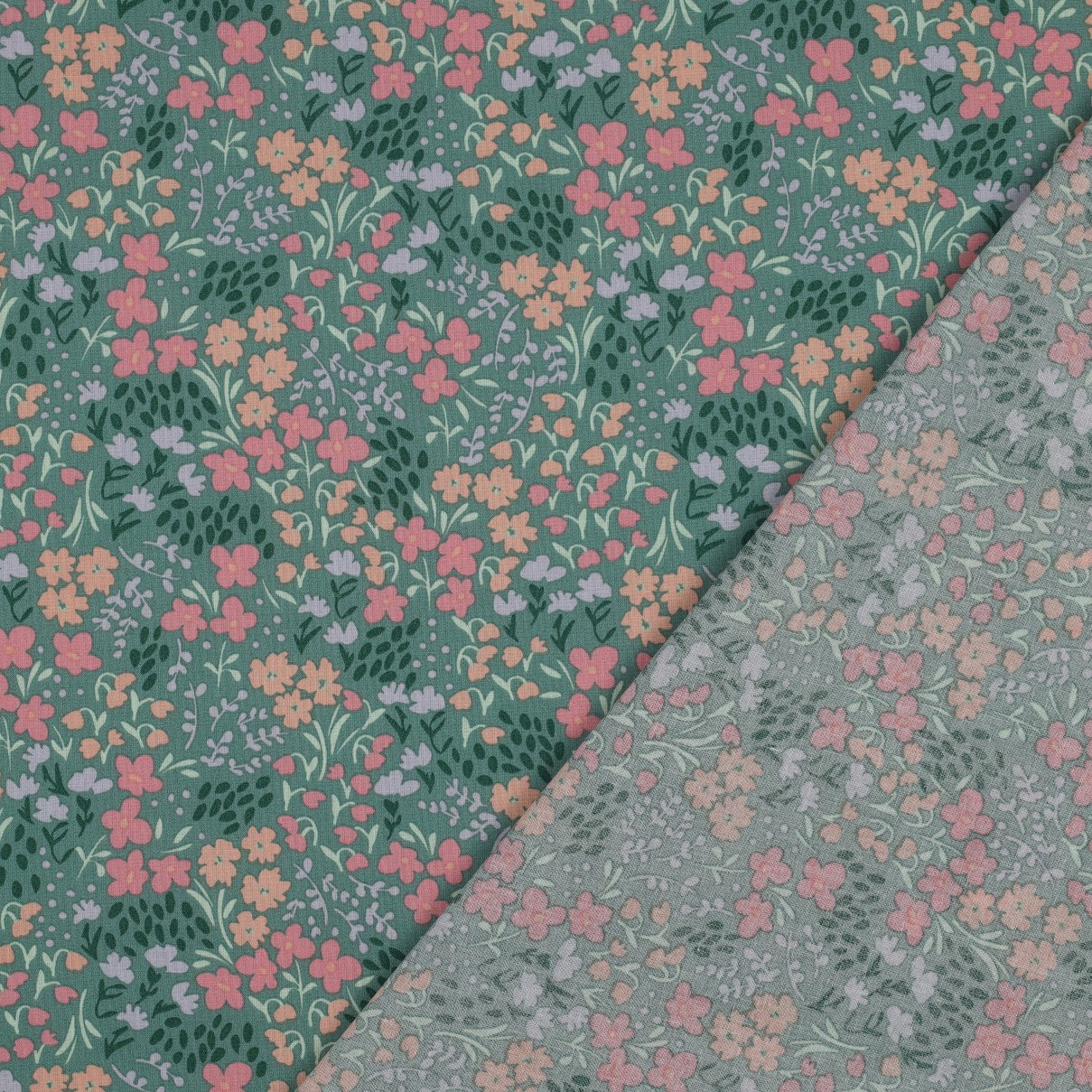 COATED COTTON FLOWERS - Green