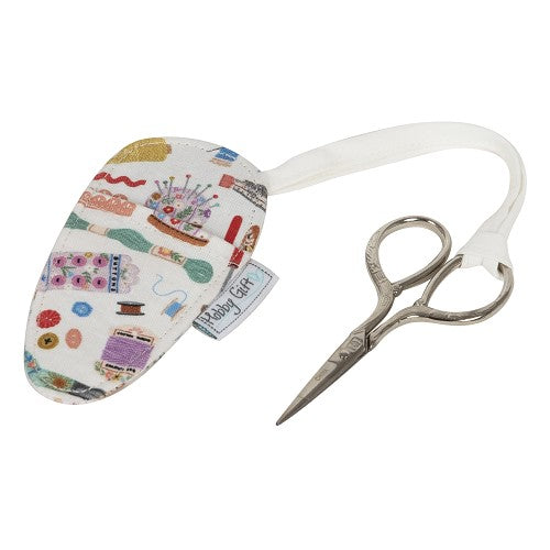 Stickschere mit wunderschönem Etui- in weiß