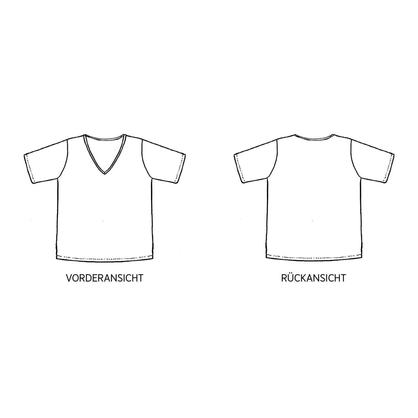 FRAU KAY V-Shirt | Papierschnitt