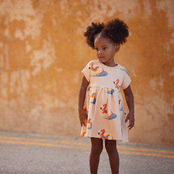 Inflatable Flamingos - M - French Terry - Pfirsichbeige - R