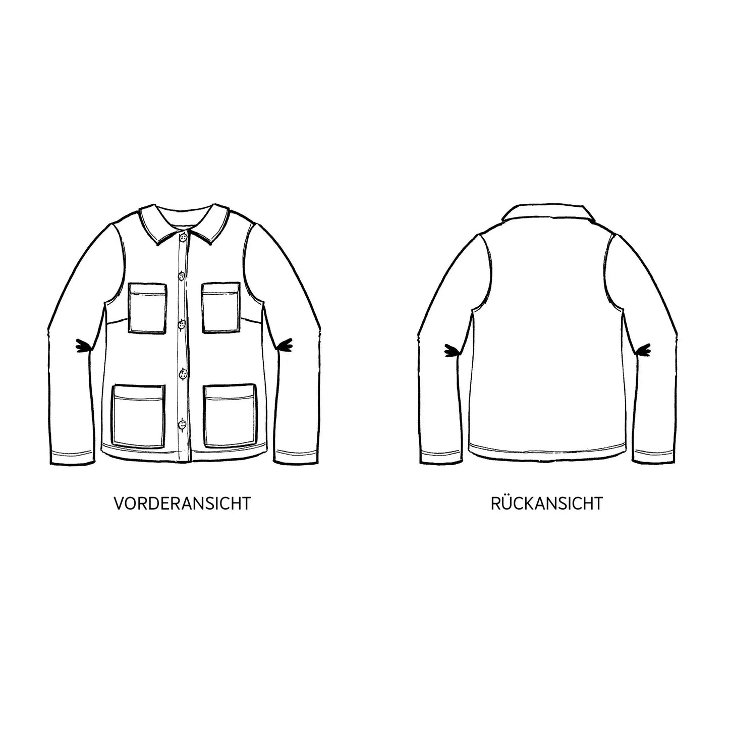 FRAU DITA kurze Jacke | Papierschnitt