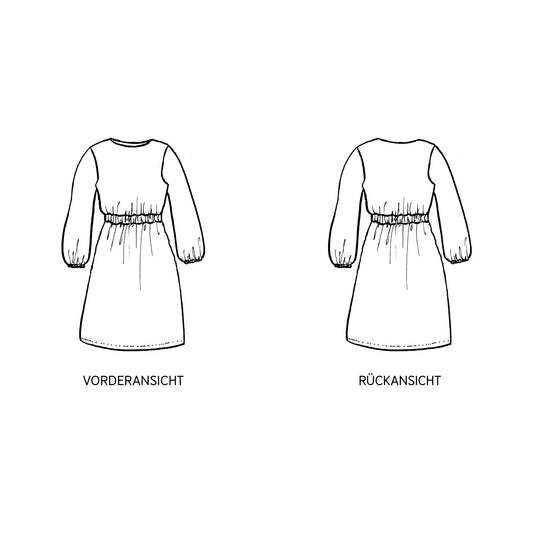 Frau Sanja • Kleid mit Gummizügen / Papierschnitt