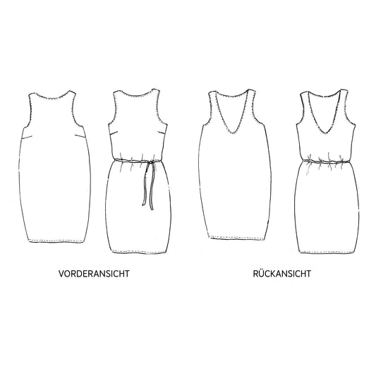 FRAU SELMA • Kleid Rückendekolletée / Papierschnitt