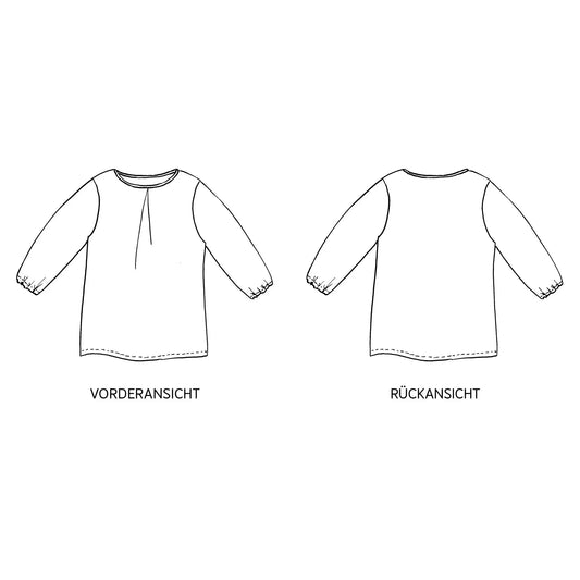 FRAU SUKI • Bluse Kellerfalte / Papierschnitt