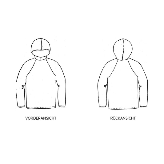 FRAU TONI • Kapuzensweater / Papierschnitt