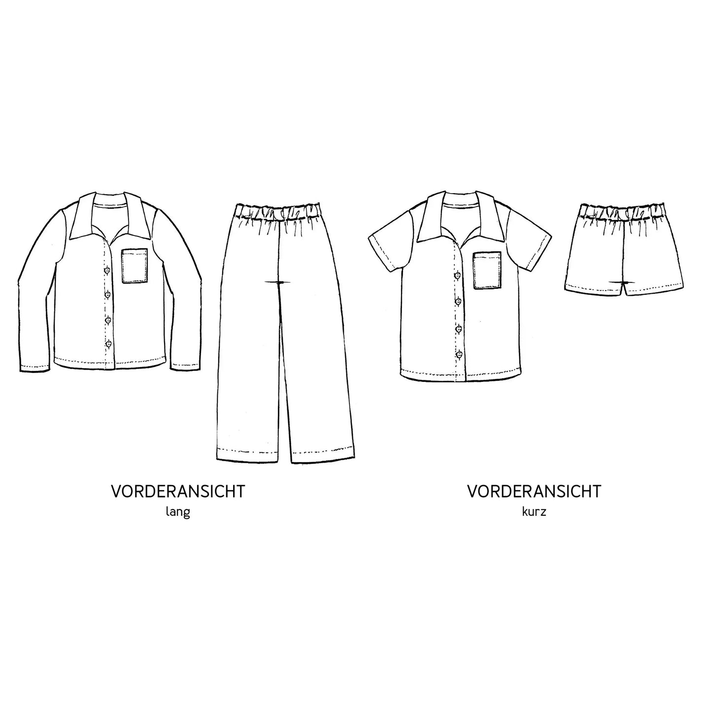 FRAU HILDA Pyjama | Papierschnitt