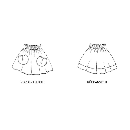 LENI • Minirock mit Taschen / Papierschnitt