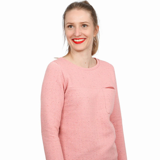 FRAU BENTE • Sweater mit Brusttasche PAPIERSCHNITT