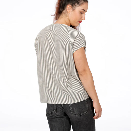 FRAU MIA Bluse Raglanoptik | Papierschnitt