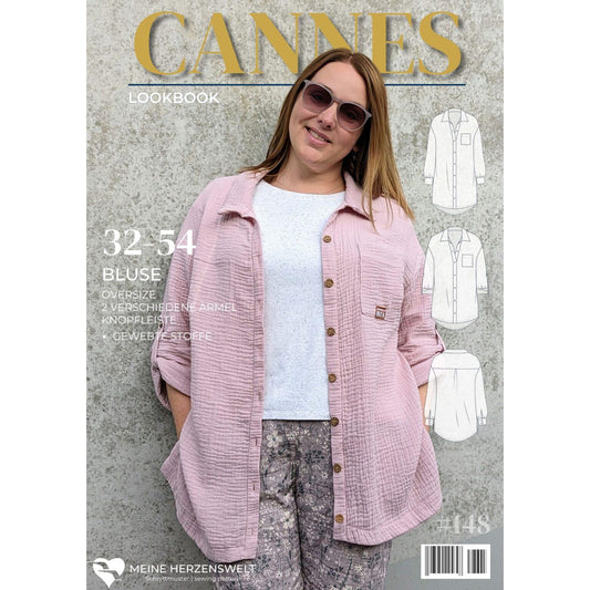 Oversizebluse für Damen - Schnittmuster - Cannes - Papierschnittmuster