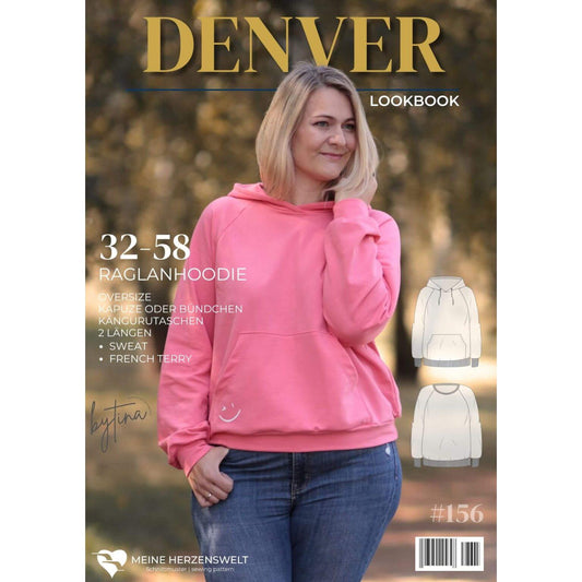 Raglanhoodie für Damen – Schnittmuster – Denver