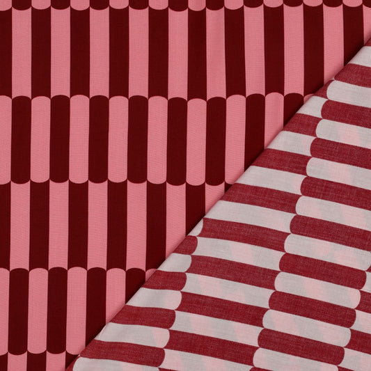 ECOVERO™ Viskose Retro Bordeaux-Rosé – 140 cm breit