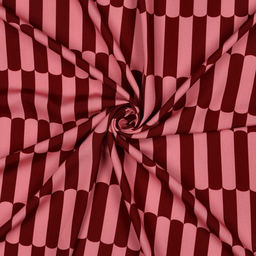 ECOVERO™ Viskose Retro Bordeaux-Rosé – 140 cm breit