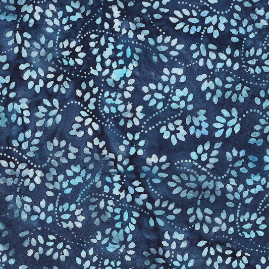 Handbatik Baumwolle Blau-Aqua – leichte Baumwolle aus Indien