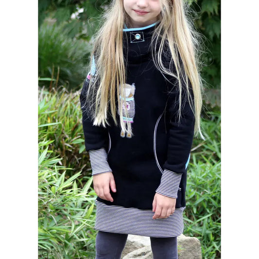 Papierschnitt Hoodie Lou |  Größe 74/80- 158/164