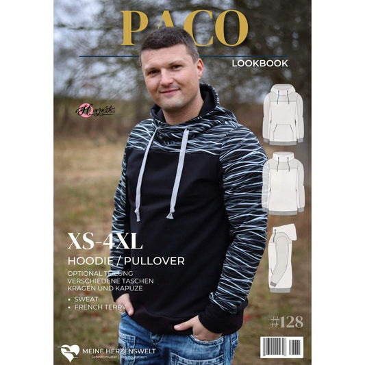 Sein Paco- Hoodie Herren - Papierschnittmuster Gr. XS-4XL