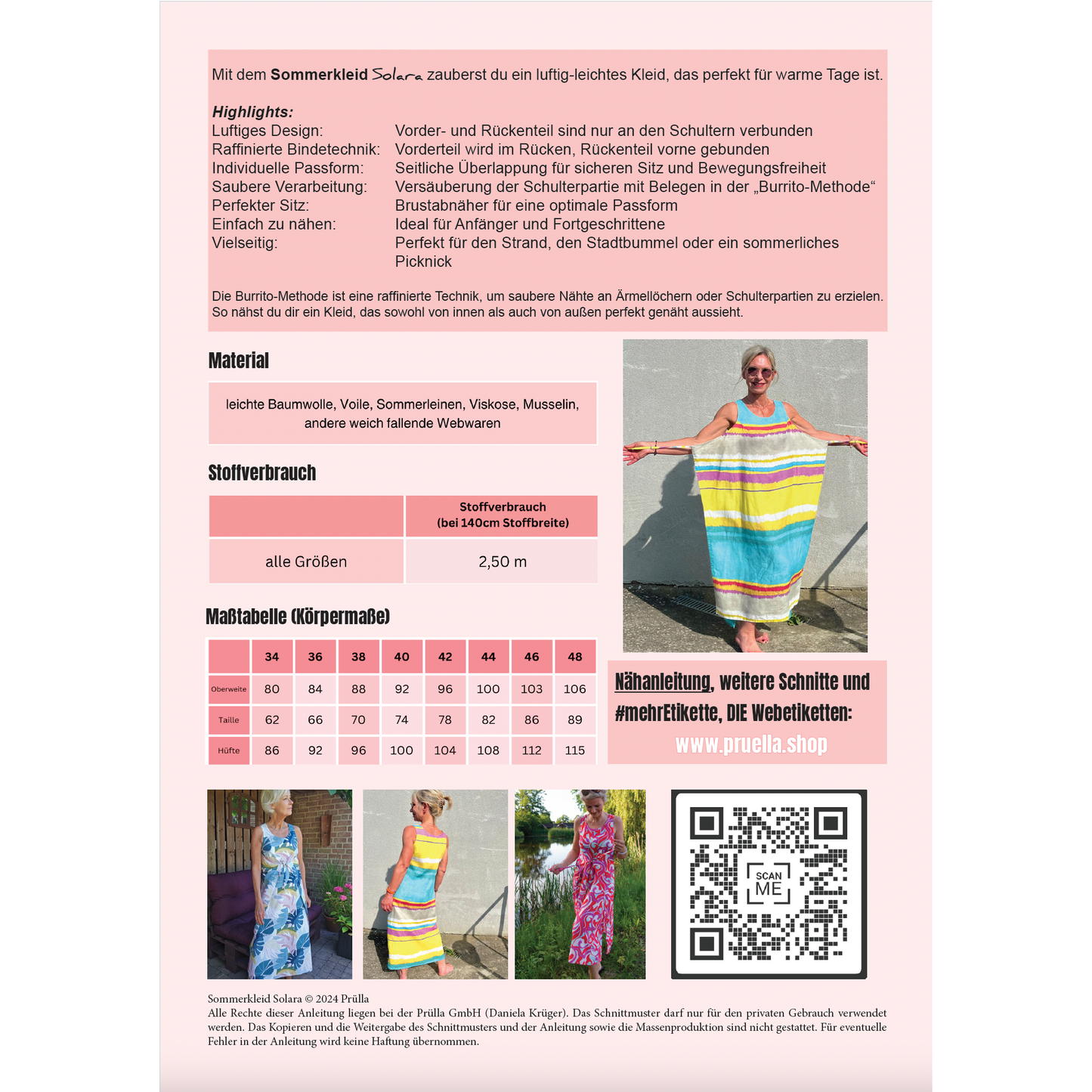 Papierschnitt Kleid "Solara" - Pruella