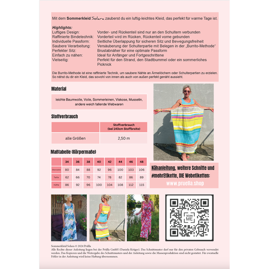 Papierschnitt Kleid "Solara" - Pruella