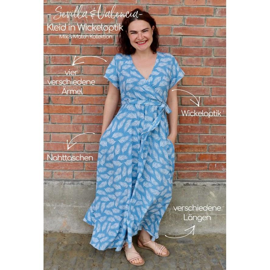 Kleid für Damen - Schnittmuster - Sevilla-Valencia - Papierschnittmuster