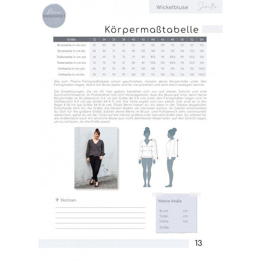 Sevilla- Bluse Damen - Papierschnittmuster Gr. 32-54