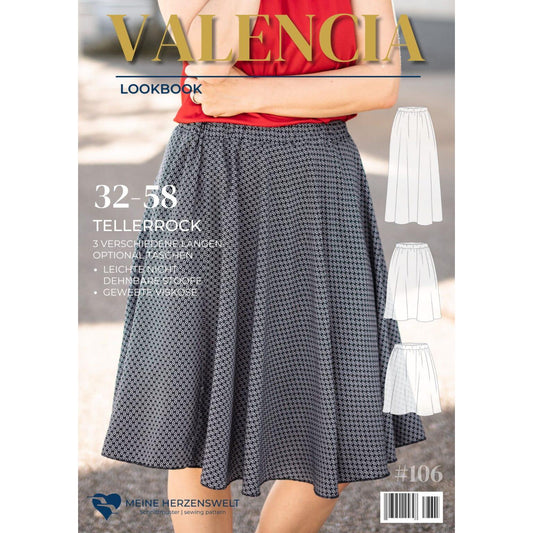 Rock Damen - Papierschnittmuster Gr. 32-58 - Valencia