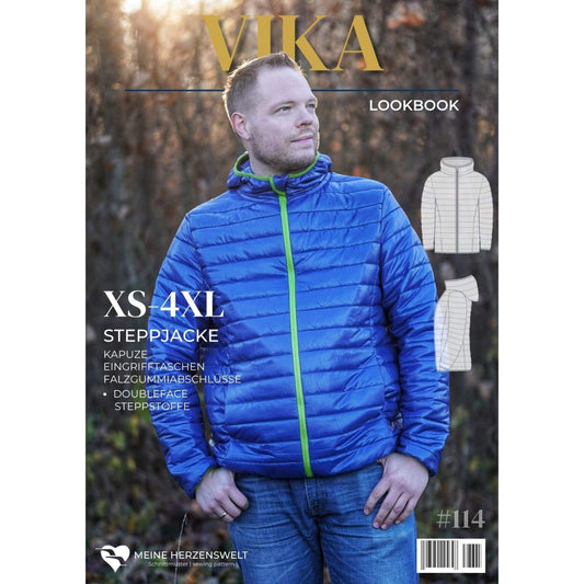 Steppjacke für Herren – Vika – Papierschnittmuster Gr XS–4XL