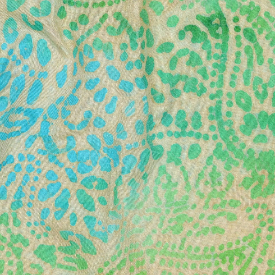 Handgefärbte Batik Viskose Aqua-Mint – 137 cm breit