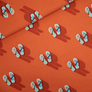 Flip Flops - S - French Terry - Puffin's Bill Rot - R