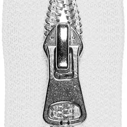 Endlosreißverschlusse 8mm Zähne incl aufgezogene Schieber-  silber