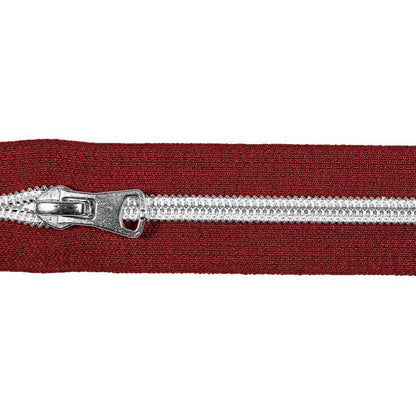 Endlosreißverschlusse 8mm Zähne incl aufgezogene Schieber-  silber