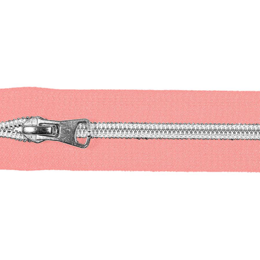 Endlosreißverschlusse 8mm Zähne incl aufgezogene Schieber-  silber