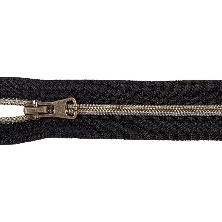 Endlosreißverschluss 8mm Zähne incl. aufgezogenen Schiebern- schwarz