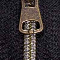 Endlosreißverschluss 8mm Zähne incl. aufgezogenen Schiebern- schwarz