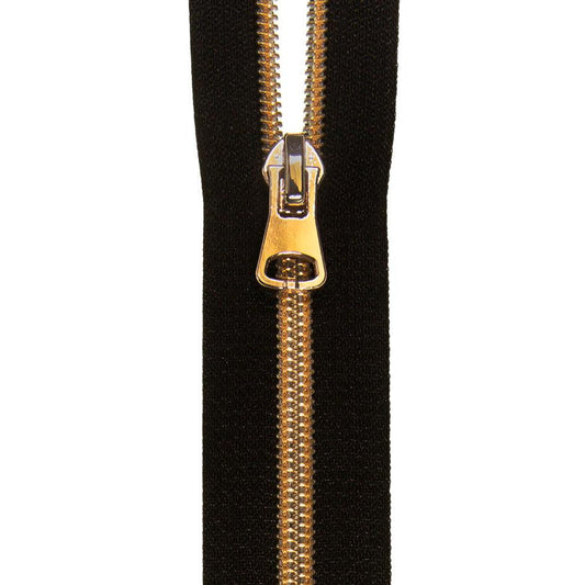 Endlosreißverschluss 8mm Zähne incl. aufgezogenen Schiebern- schwarz