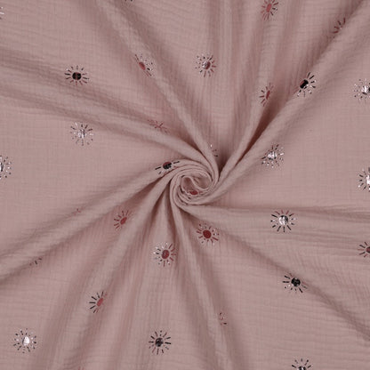 Musselin  folierte Sonne  - sanftrosa