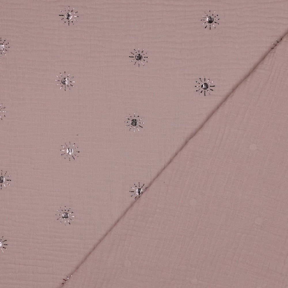 Musselin  folierte Sonne  - sanftrosa