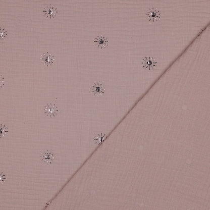 Musselin  folierte Sonne  - sanftrosa