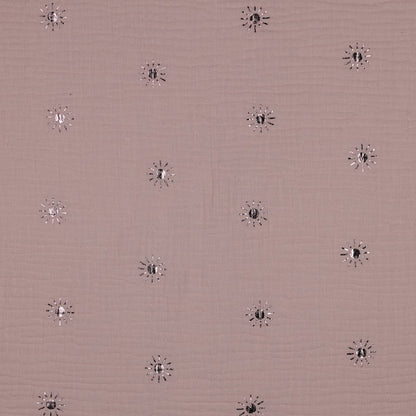 Musselin  folierte Sonne  - sanftrosa