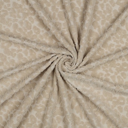 Baumwoll  Frottee 3D Effekt  Leo - sand