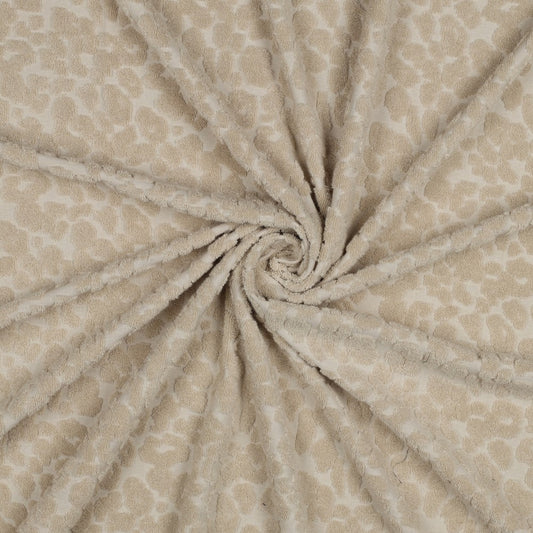 Baumwoll  Frottee 3D Effekt  Leo - sand