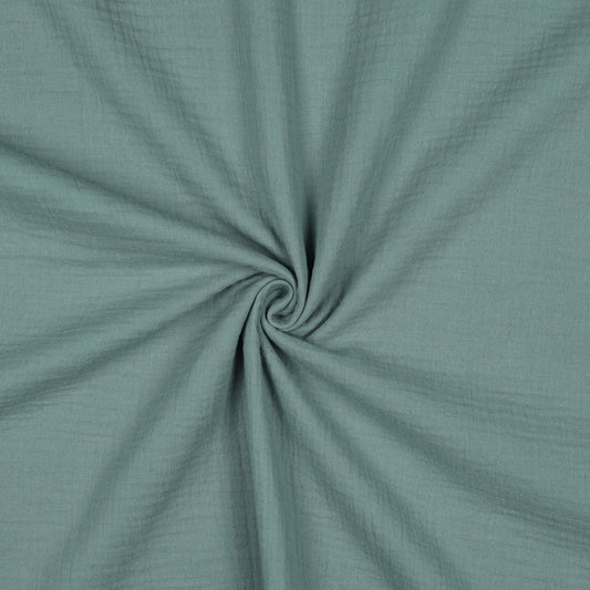 Musselin uni - dunkel mint